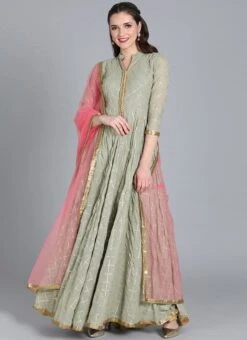 Grey Embroiderd Floor Length Anarkali Suit Festive Wear 12 Grey Embroiderd Floor Length Anarkali Suit Festive Wear -ZariGrace Shop Grey Embroiderd Floor Length Anarkali Suit SLBS01909039 u