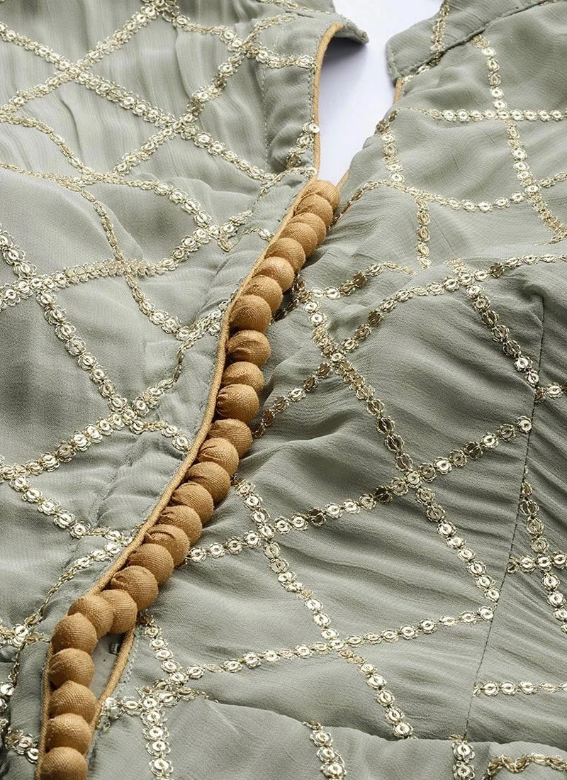 Grey Embroiderd Floor Length Anarkali Suit Festive Wear 7 Grey Embroiderd Floor Length Anarkali Suit Festive Wear - Image 5