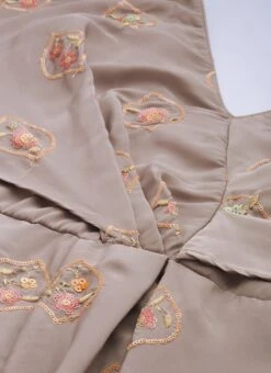 Grey Embroidered French Crepe Jumpsuit Festive Wear -ZariGrace Shop Grey Embroidered French Crepe Jumpsuit DRBS02302300 rrc1