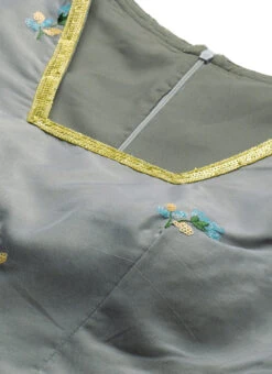 Grey Embroidered Organza Anarkali Suit Festive Wear -ZariGrace Shop Grey Embroidered Organza Anarkali Suit SLBS02205868 rrc1