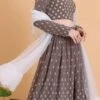 Dupatta From Grey Georgette Embroidered Lehenga Set After Six Wear 1 Dupatta From Grey Georgette Embroidered Lehenga Set After Six Wear -ZariGrace Shop Grey Georgette Embroidered Lehenga Set GHBS02302555 l