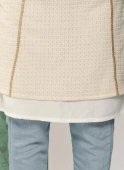 Bottom From Grey N White Sequin Embroidered Straight Pant Suit After Six Wear -ZariGrace Shop Grey N White Sequin Embroidered Straight Pant Suit SLBS02302146 rrc4 1