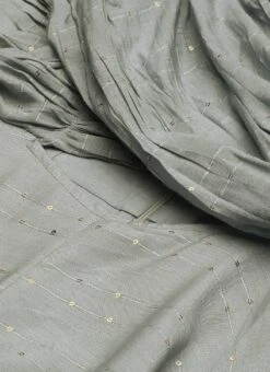 Grey Nylon Sequins Embroidered Jumpsuit After Six Wear Festive Wear -ZariGrace Shop Grey Nylon Sequins Embroidered Jumpsuit DRBS02212507 rrc3