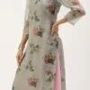Grey Organza N Pink Kurta Palazzo Set After Six Wear -ZariGrace Shop Grey Organza N Pink Kurta Palazzo Set KSBS02107578 l