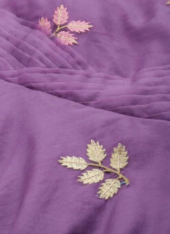 Lavender Embroidered Organza One Shoulder Gown Party Wear 14 Lavender Embroidered Organza One Shoulder Gown Party Wear -ZariGrace Shop Lavender Embroidered Organza One Shoulder Gown IWBS02308839 rrc1