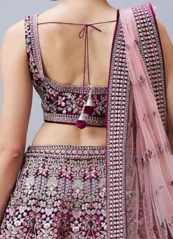 Wine Velvet Zari Embroidered N Hand Work Umbrella Lehenga Choli With Dupatta Wedding Wear -ZariGrace Shop Lavishing Wine Velvet Zari Embroidered N Hand Work Umbrella Lehenga choli With Dupatta GHCBF5717 rrc2