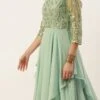 Light Blue Embroidered N Green Layered Gown Wedding Wear -ZariGrace Shop Light Blue Embroidered N Green Layered Gown IWBS02211173 l