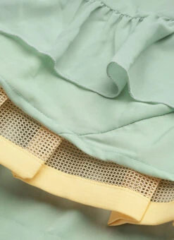 Skirt From Light Peach N Green Embroidered Crop Top N Skirt After Six Wear -ZariGrace Shop Light Peach N Green Embroidered Crop Top N Skirt IWBS02301684 rrc4