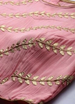 Light Pink Embroidered Chiffon Blouse Festive Wear -ZariGrace Shop Light Pink Embroidered Chiffon Blouse BLBS02209585 rrc2