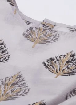 Lilac Hint Chanderi Silk Puff Sleeve Dress Festive Wear -ZariGrace Shop Lilac Hint Chanderi Silk Puff Sleeve Dress DRBS02012713 rrc1