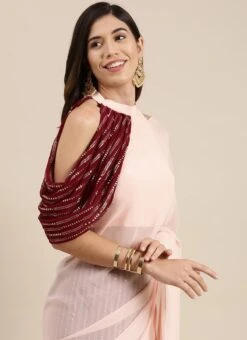 Maroon And Peach Embroidered Half N Half Saree Festive Wear 14 Maroon And Peach Embroidered Half N Half Saree Festive Wear -ZariGrace Shop Maroon And Peach Embroidered Half N Half Saree SABS02110864 rrc1