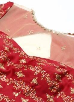 Maroon Art Silk Foil Printed Anarkali Suit Festive Wear -ZariGrace Shop Maroon Art Silk Foil Printed Anarkali Suit SLBS02212471 rrc1