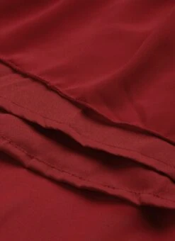 Maroon Art Silk N Geogette Flare Dress Festive Wear -ZariGrace Shop Maroon Art Silk N Geogette Flare Dress DRBS02301787 rrc4