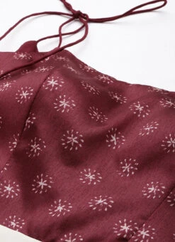 Maroon Art Silk Printed N Off White Layered Dress Festive Wear -ZariGrace Shop Maroon Art Silk Printed N Off White Layered Dress IWBS02303686 rrc1