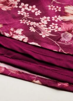 Skirt From Maroon Art Silk Printed Skirt Set After Six Wear -ZariGrace Shop Maroon Art Silk Printed Skirt Set IWBS02302382 rrc4