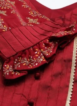 Dupatta From Maroon Art Silk Salwar N Palazzo Suit After Six Wear 17 Dupatta From Maroon Art Silk Salwar N Palazzo Suit After Six Wear -ZariGrace Shop Maroon Art Silk Salwar N Palazzo Suit SLBS02211114 rrc4 1