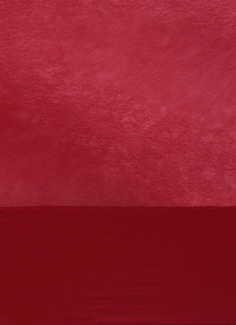 Maroon Georgette Sequins Half N Half Sari Festive Wear 10 Maroon Georgette Sequins Half N Half Sari Festive Wear - Image 8