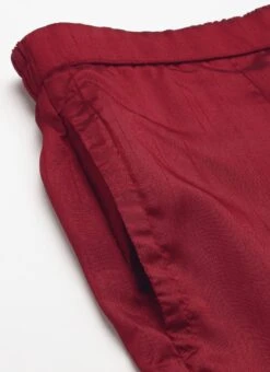 Dupatta From Maroon N Grey Printed Art Silk Anarkali Set After Six Wear -ZariGrace Shop Maroon N Grey Printed Art Silk Anarkali Set SLBS02209654 rrc2