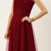 Maroon N Red Embroidered Dress Party Wear 1 Maroon N Red Embroidered Dress Party Wear -ZariGrace Shop Maroon N Red Embroidered Dress DRBS02206264 l