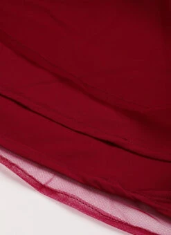 Maroon N Red Embroidered Dress Party Wear -ZariGrace Shop Maroon N Red Embroidered Dress DRBS02206264 rrc3