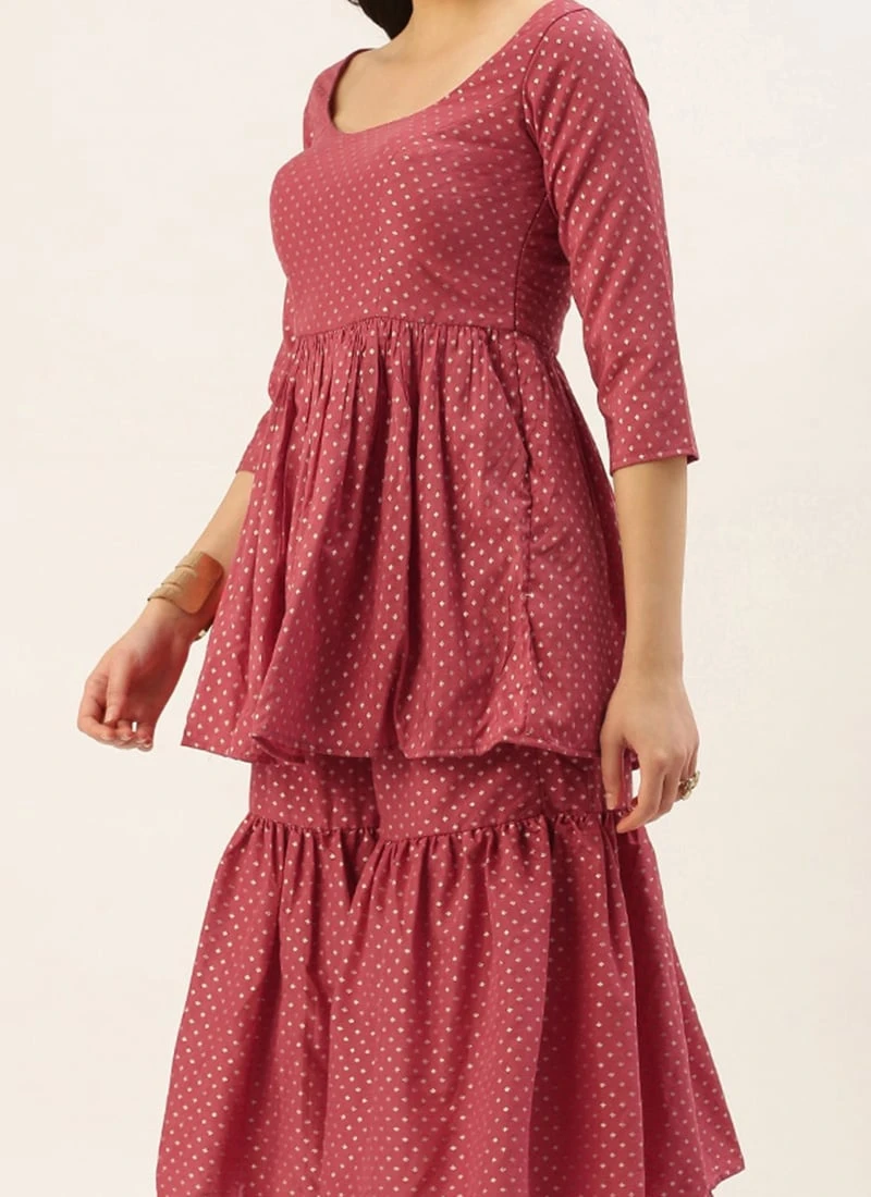 Dupatta From Maroon Nylon Jacquard Gharara Set After Six Wear 3 Dupatta From Maroon Nylon Jacquard Gharara Set After Six Wear