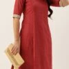 Maroon Nylon Jacquard Kurta Sets Festive Wear -ZariGrace Shop Maroon Nylon Jacquard Kurta Sets KSBS02202361 l
