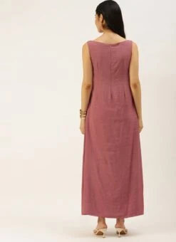 Maroon Sequins Embroidered Dress After Six Wear -ZariGrace Shop Maroon Sequins Embroidered Dress DRBS02206274 b