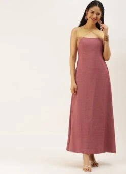 Maroon Sequins Embroidered Dress After Six Wear -ZariGrace Shop Maroon Sequins Embroidered Dress DRBS02206274 u