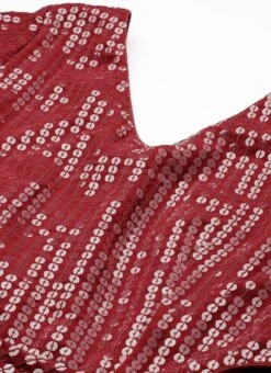 Maroon Sequins Embroidered Georgette With Keyhole Wedding Wear -ZariGrace Shop Maroon Sequins Embroidered Georgette With Keyhole IWBS02304996 rrc1