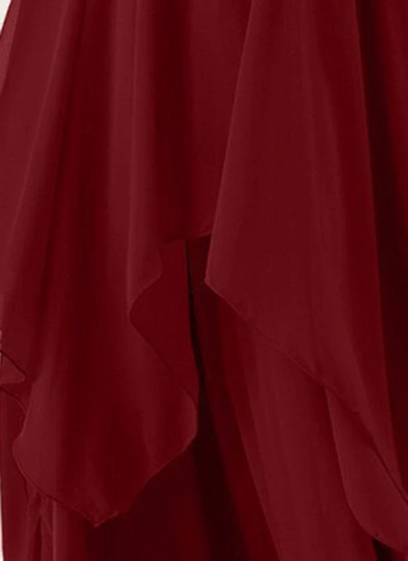 Maroon Sequins Handkerchief Gown Festive Wear 9 Maroon Sequins Handkerchief Gown Festive Wear - Image 7