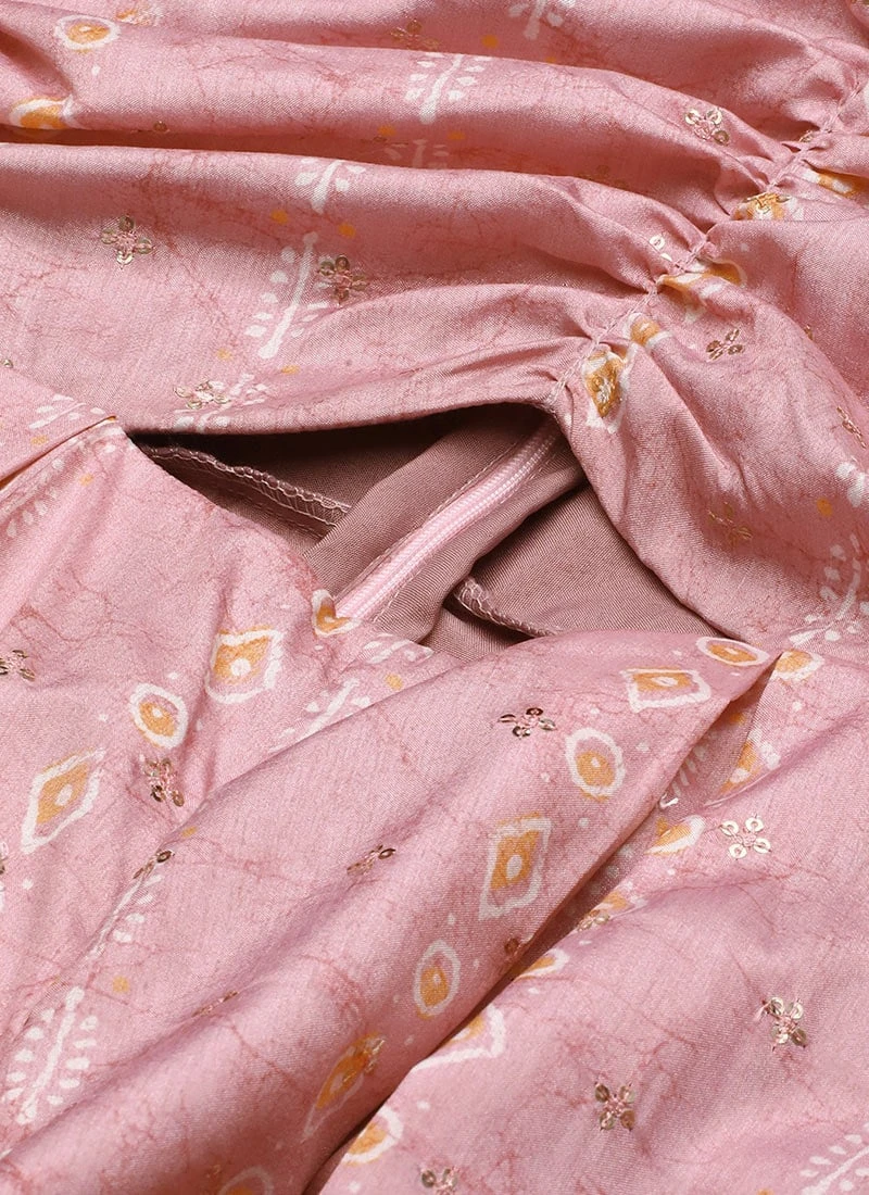 Mauve Art Silk Digital Printed Jumpsuits After Six Wear 9 Mauve Art Silk Digital Printed Jumpsuits After Six Wear - Image 7