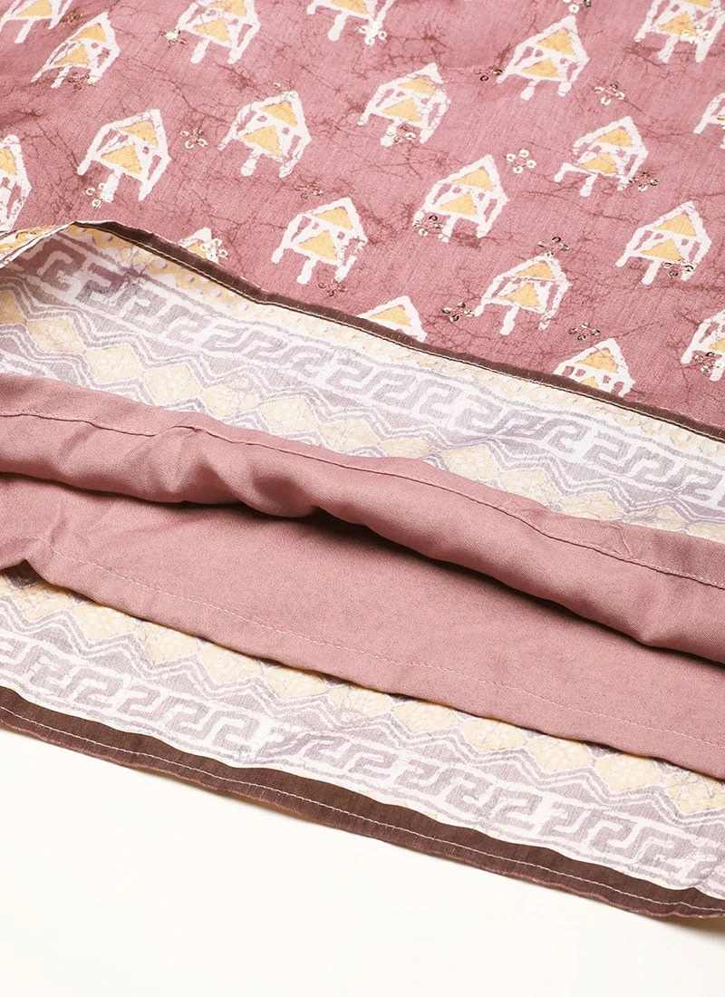 Mauve Art Silk Digital Printed Jumpsuits After Six Wear 10 Mauve Art Silk Digital Printed Jumpsuits After Six Wear - Image 8