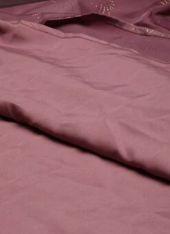 Mauve Foil Printed Satin Draped Gown Party Wear -ZariGrace Shop Mauve Foil Printed Satin Draped Gown IWBS02209695 rrc3