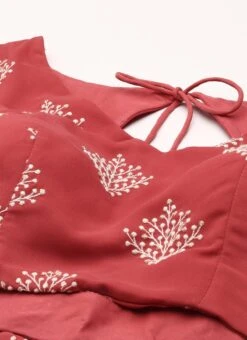 Mauve Georgette Embroidered Low V Neck Lehenga Set Festive Wear -ZariGrace Shop Mauve Georgette Embroidered Low V Neck Lehenga Set GHBS02203505 rrc1