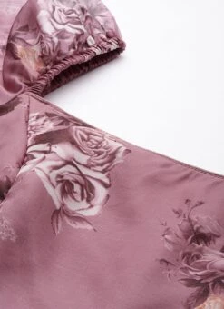 Mauve Organza Digital Printed Dress After Six Wear -ZariGrace Shop Mauve Organza Digital Printed Dress DRBS02210906 rrc1