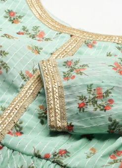 Bottom From Mint Green Digital Printed Embroidered Co Ords Set After Six Wear -ZariGrace Shop Mint Green Digital Printed Embroidered Co Ords Set IWBS02211226 rrc1