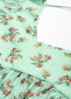Mint Green Georgette Digital Printed Dress After Six Wear Party Wear -ZariGrace Shop Mint Green Georgette Digital Printed Dress DRBS02210920 rrc1
