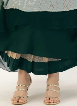 Mint Green Georgette Sequins Embroidered Strap Gown Festive Wear -ZariGrace Shop Mint Green Georgette Sequins Embroidered Strap Gown IWBS02205934 rrc4