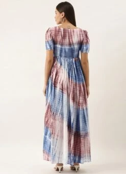 Multi Colour Modal Woven Dress After Six Wear -ZariGrace Shop Multi Colour TENCEL Modal Woven Dress DRBS02202391 b