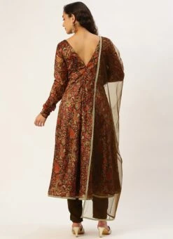 Dupatta From MultiColored Art Silk Printed Suit After Six Wear -ZariGrace Shop MultiColored Art Silk Printed Suit SLBS02302380 b