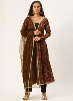 Bottom From MultiColored Art Silk Printed Suit After Six Wear -ZariGrace Shop MultiColored Art Silk Printed Suit SLBS02302380 u 1