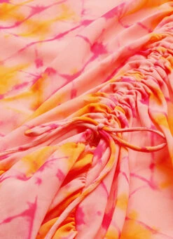 Multicolor Asymmetric Gathered Gown Party Wear -ZariGrace Shop Multicolor Asymmetric Gathered Gown IWBS02208448 rrc1