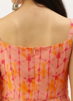 Multicolor Asymmetric Gathered Gown Party Wear -ZariGrace Shop Multicolor Asymmetric Gathered Gown IWBS02208448 rrc2