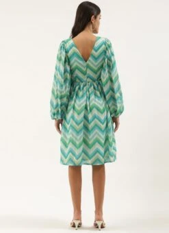 Multicolored Chinon Printed N Embroidered Maxi Dress After Six Wear -ZariGrace Shop Multicolored Chinon Printed N Embroidered Maxi dress DRBS02205040 b