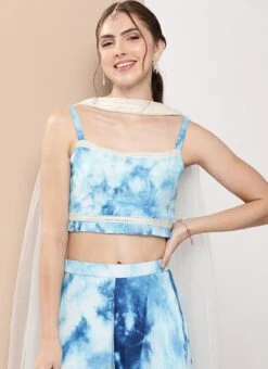 Bottom From Multicolored Chinon Sharara Set After Six Wear -ZariGrace Shop Multicolored Chinon Sharara Set IWBS02302198 rrc1