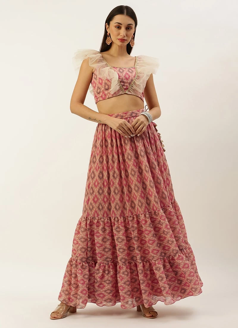 Skirt From Multicolored Digital Printed Co Ords Set After Six Wear 5 Skirt From Multicolored Digital Printed Co Ords Set After Six Wear - Image 3