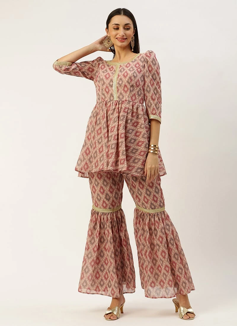 Top From Multicolored Digital Printed Georgette Co Ords Set After Six Wear 5 Top From Multicolored Digital Printed Georgette Co Ords Set After Six Wear - Image 3