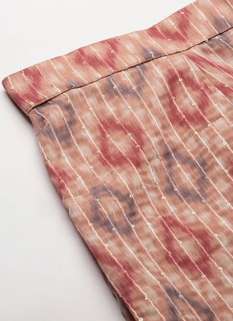 Top From Multicolored Digital Printed Georgette Co Ords Set After Six Wear 9 Top From Multicolored Digital Printed Georgette Co Ords Set After Six Wear - Image 7