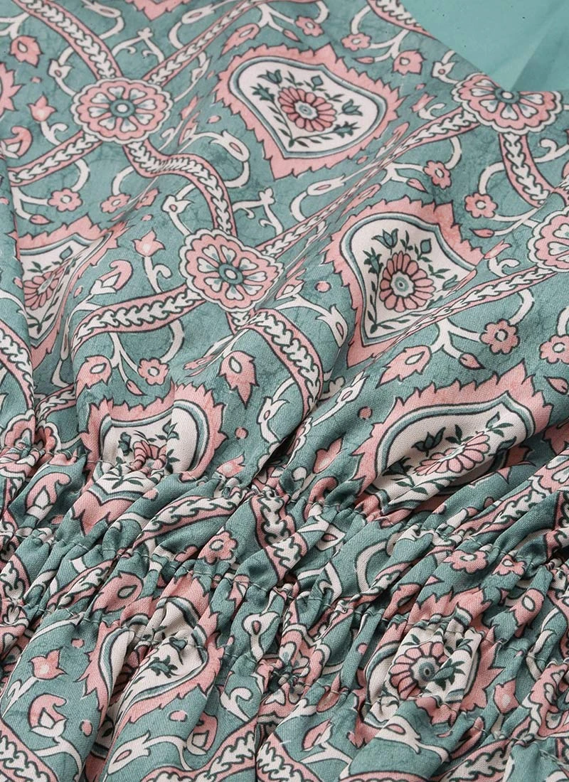 Multicolored Digital Printed Kaftan Dress After Six Wear 7 Multicolored Digital Printed Kaftan Dress After Six Wear - Image 5