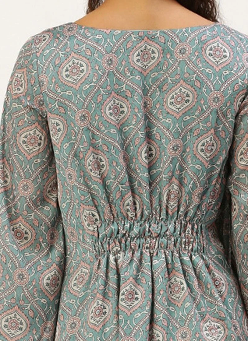 Multicolored Digital Printed Kaftan Dress After Six Wear 8 Multicolored Digital Printed Kaftan Dress After Six Wear - Image 6